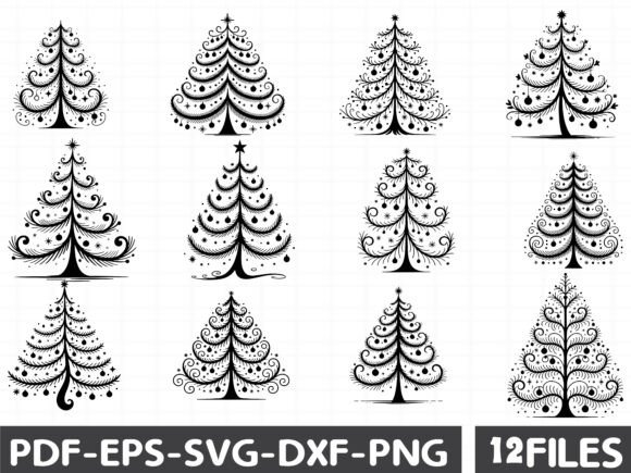 Christmas Tree Anglo-Saxon Stencil SVG