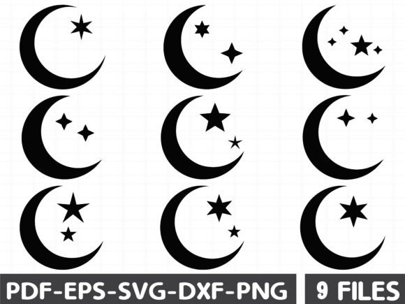 Crescent Moon Silhouette Svg