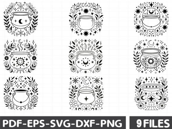 Cute Witch Cauldron SVG