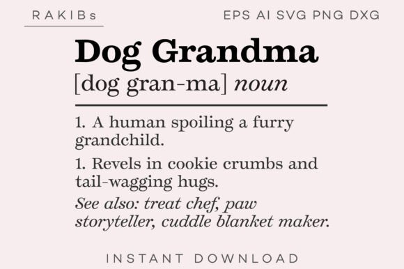 Dog Grandma Funny Definition SVG PNG