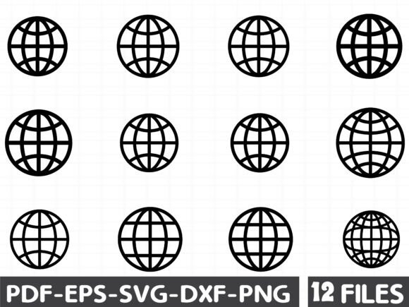 Globe Silhouette Svg