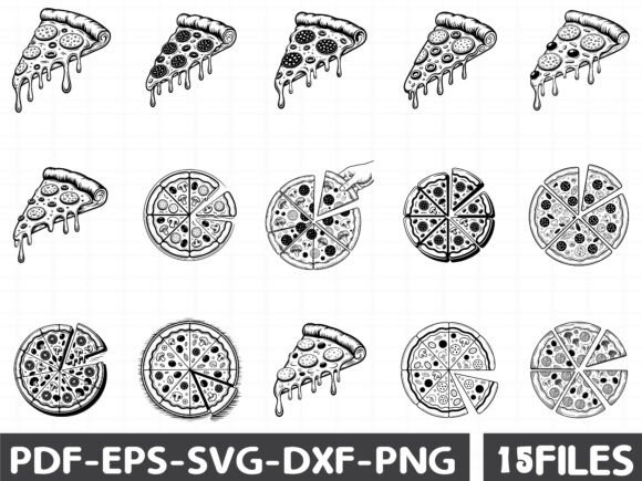 Pizza SVG, Pizza Slice Clipart Bundle