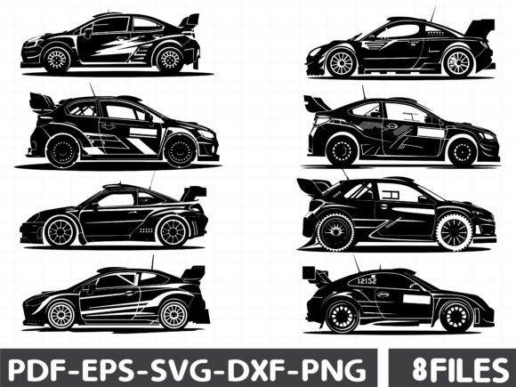 Rally Car Clip Art SVG