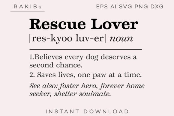 Rescue Lover Funny Definition SVG PNG