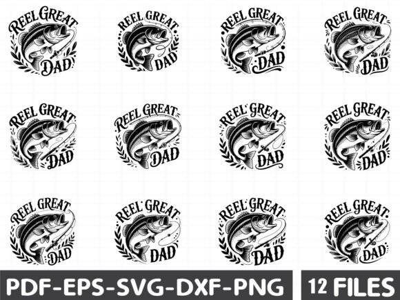 Retro Reel Great Dad SVG Fishing Dad SVG