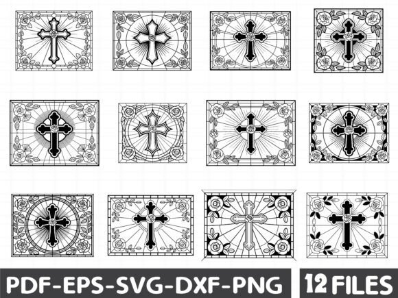 Stained Glass Cross Tarot Card