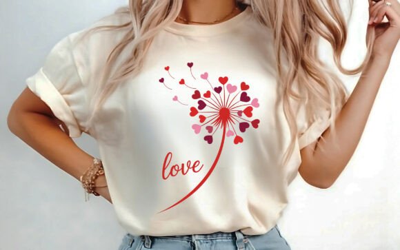 Valentine Dandelion Sublimation PNG